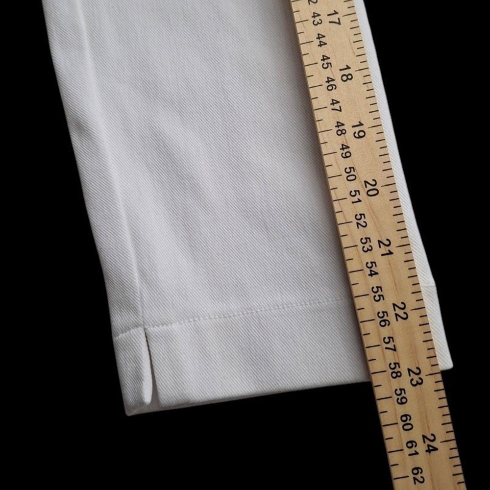 Time and Tru Pants M S White Cropped Stretch Pull On Pockets Casual Career - Picture 9 of 11